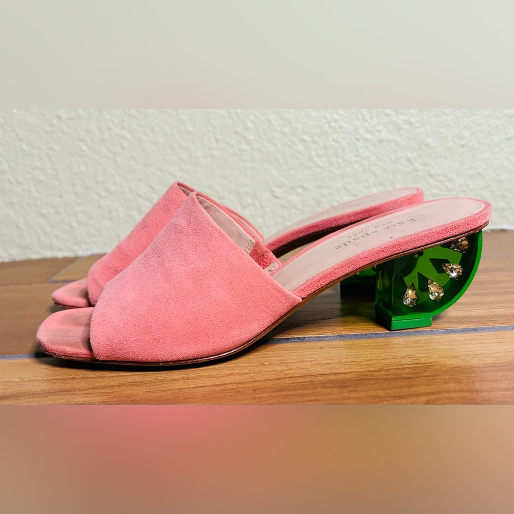 Kate Spade Citrus Slide Sandals in Vibrant Coral Color Size: 6.5 - Picture 2 of 6